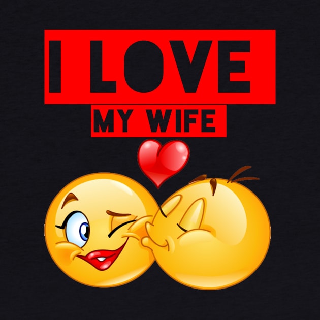 T-shirt I love my wife by Younis design 